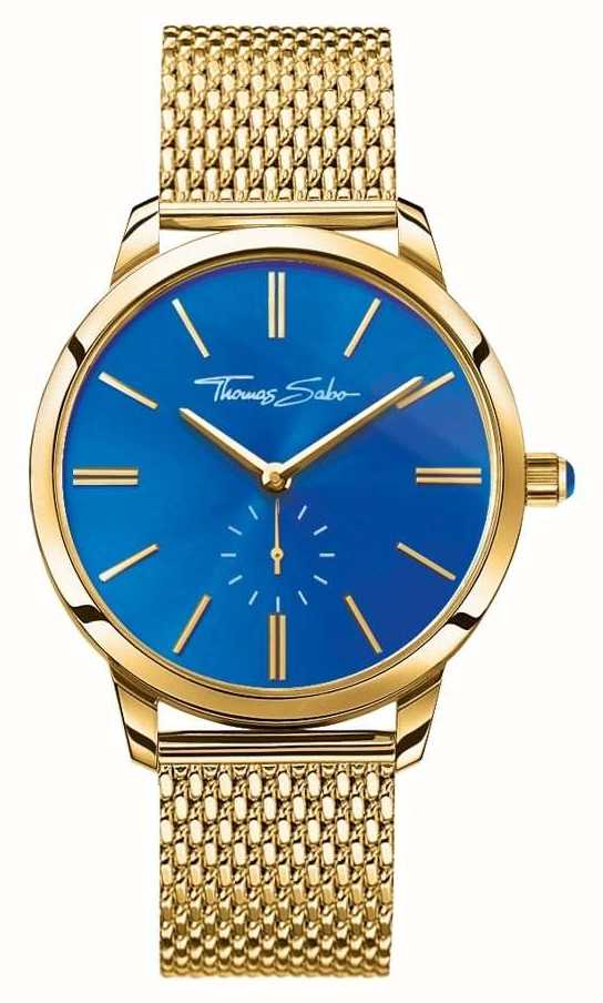 thomas sabo womans glam spirit stainless steel gold mesh strap