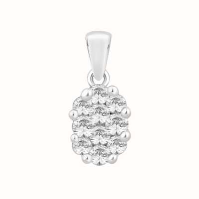 Perfection Crystals Oval Shaped Cluster Pendant (0.40ct) P2490-SK
