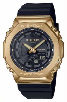Casio Unisex Gold Toned Case Black Strap 2100 Series Watch GM-S2100GB-1AER