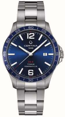 Certina DS-8 Powermatic Blue Dial Titanium Bracelet Automatic Watch C0338074404700