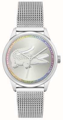 Lacoste Women's Ladycroc | Rainbow Crystal | Steel Mesh Bracelet 2001259