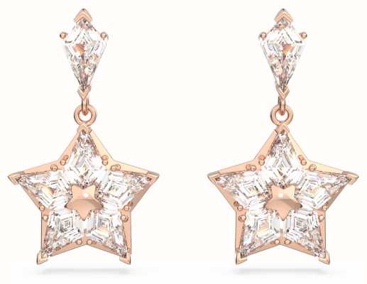 Swarovski Stella Drop Earrings | White Crystal | Rose Gold-Tone Plated 5645466