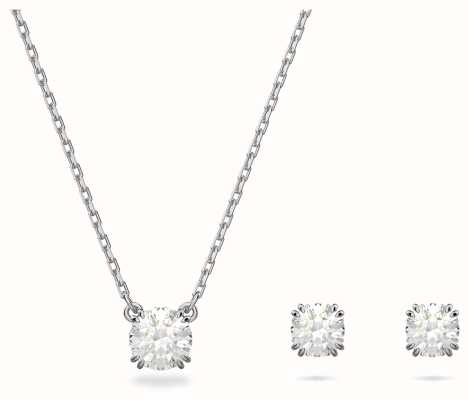 Swarovski Constella Necklace and Earrings Set | White Crystals | Rhodium Plated 5647663