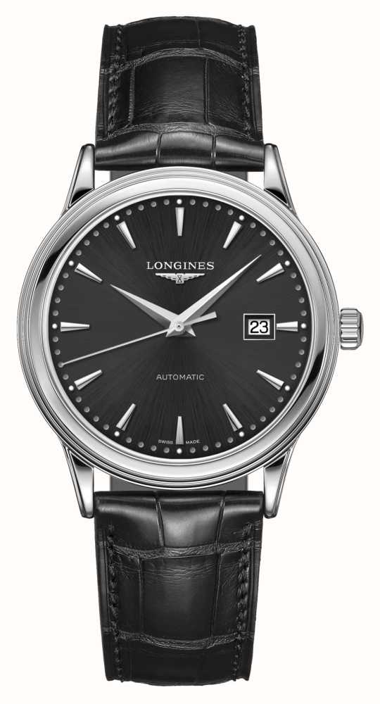 LONGINES Flagship Black Dial Black Leather Strap L49844592