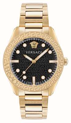 Versace GRECA DOME (42mm) Black Dial / Gold PVD Stainless Steel VE2T00522