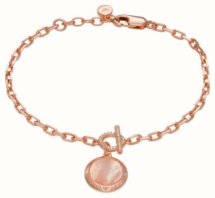 Emporio Armani Women's Bracelet | Rose Gold-Tone Sterling Silver | Mother of Pearl EG3564221