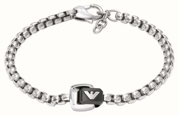 Emporio Armani Logo And Pearl Bracelet | Sterling Silver EG3576040