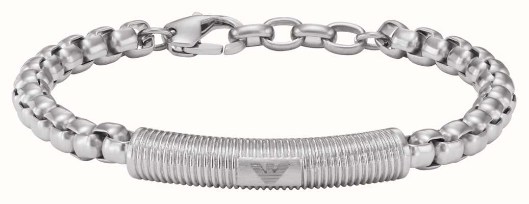 Emporio Armani Men's Curved Bar Bracelet | Stainless Steel EGS2940040