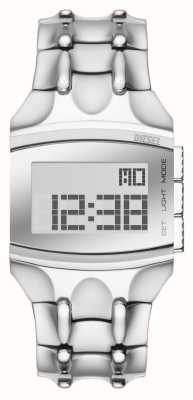 Diesel Men's Croco Digi Silver-toned Digital Watch DZ2155