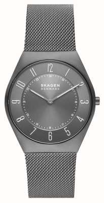 Skagen Men's Grenen | Grey Dial | Gunmetal Steel Mesh Bracelet SKW6824