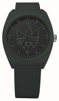Adidas PROJECT TWO | Black Logo Dial | Green Resin Strap AOST22566