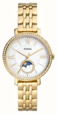 Fossil Jacqueline | White Sun and Moon Dial | Gold Stainless Steel Bracelet ES5167