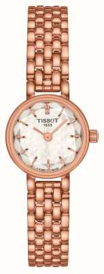 Tissot Women's Lovely | Facetted Mother-of-Pearl Dial | Rose Gold Stainless Steel Bracelet T1400093311100