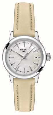 Tissot Women's Classic Dream | Mother-of-Pearl Dial | Beige Leather Strap T129210161110