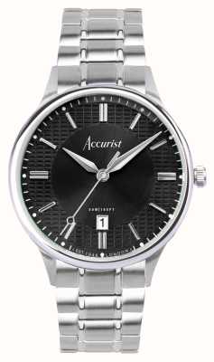 Accurist Classic Mens | Black Dial | Stainless Steel Bracelet 73006