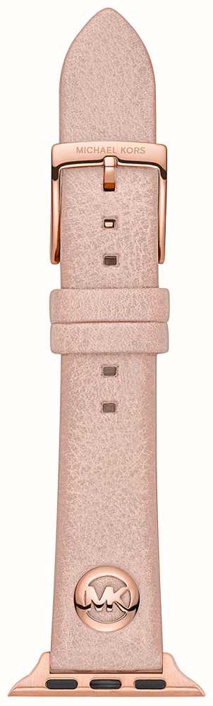 Michael Kors Apple Watch Strap (38/40/41mm) Blush Smooth Leather MKS8004 -  First Class Watches™ IRL