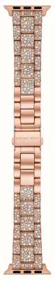 Michael Kors Apple Watch Strap (38/40/41mm) Rose Gold PVD Stainless Steel MKS8042