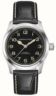 Hamilton Khaki Field Murph Automatic (38mm) Black Dial / Black Leather Strap H70405730