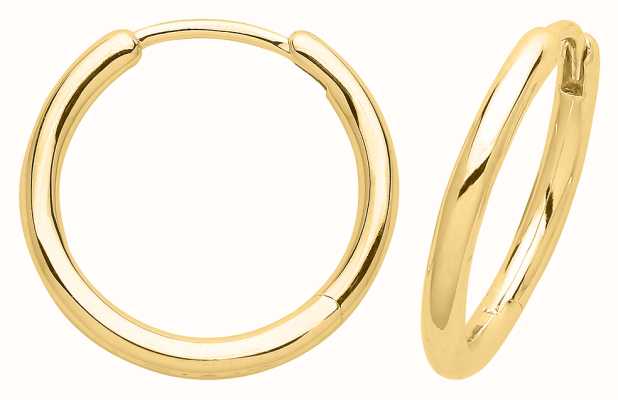 James Moore TH Gold Plated Silver Clicker Hoop Earrings 16mm G51310GP