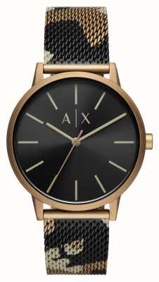 Watches™ Stainless IRL Armani Bracelet First Tone - | Black Men\'s Dial Gold Exchange Class AX2145 | Steel