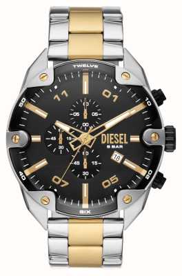Diesel Spiked | Black Dial | Two-Tone Stainless Steel Bracelet DZ4627