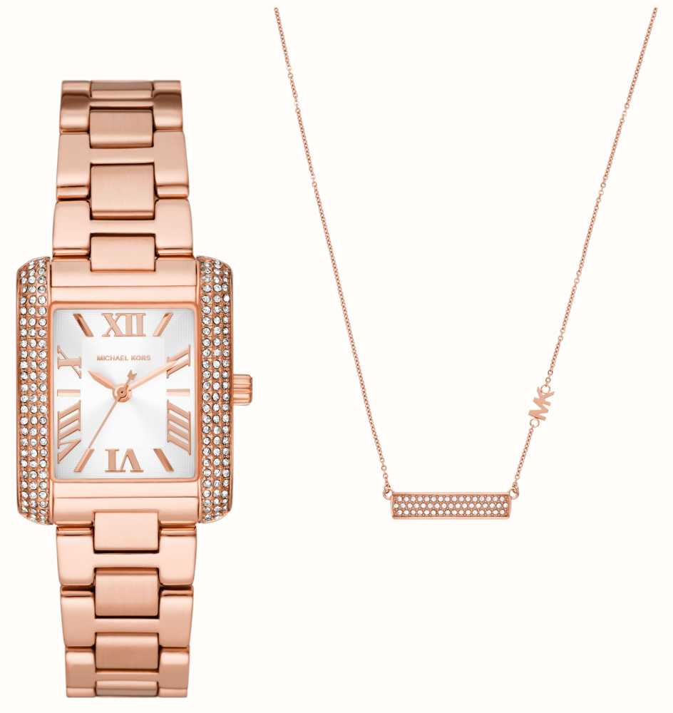 Michael Kors Women's Emery Giftset | Rose Gold Stainless Steel | Matching  MK1074SET - First Class Watches™ IRL