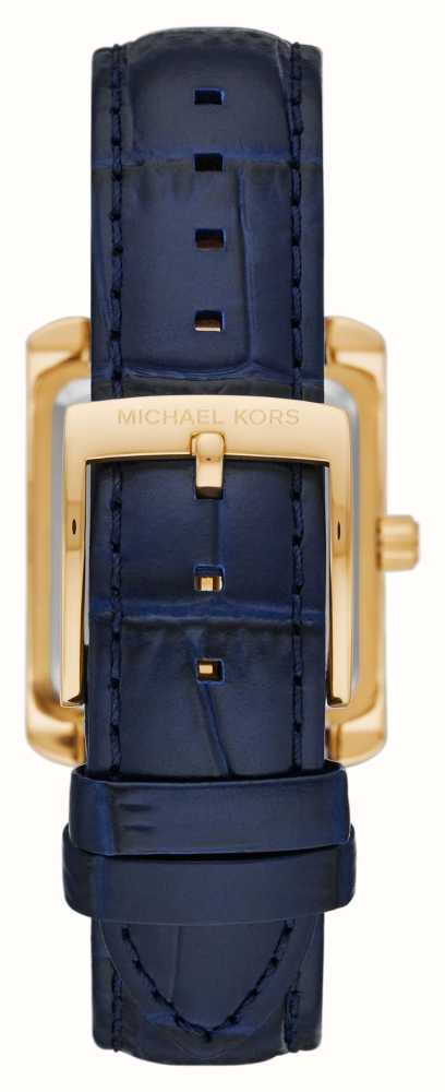 Michael kors 2025 blue leather watch