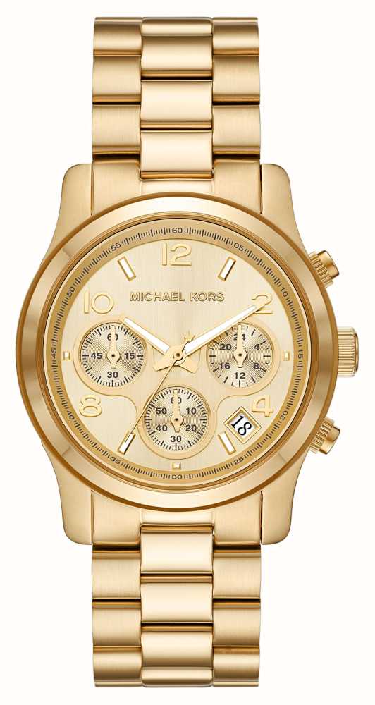 Michael Kors Womens Lexington Chronograph Date Bracelet Strap Watch  SilverRose Gold MK7219 at John Lewis  Partners