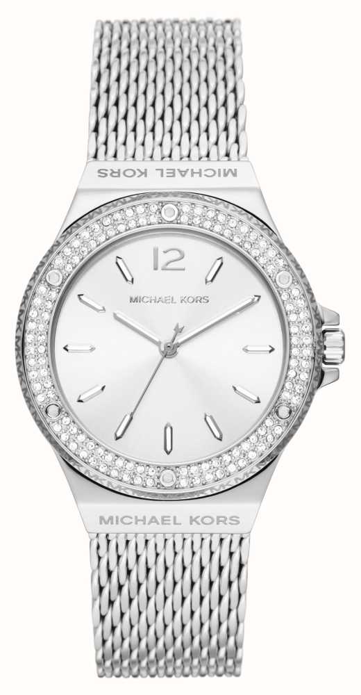 Michael Kors Womens Pavé Heart Sterling Silver Bracelet  MKC1118AN040   Watch Station