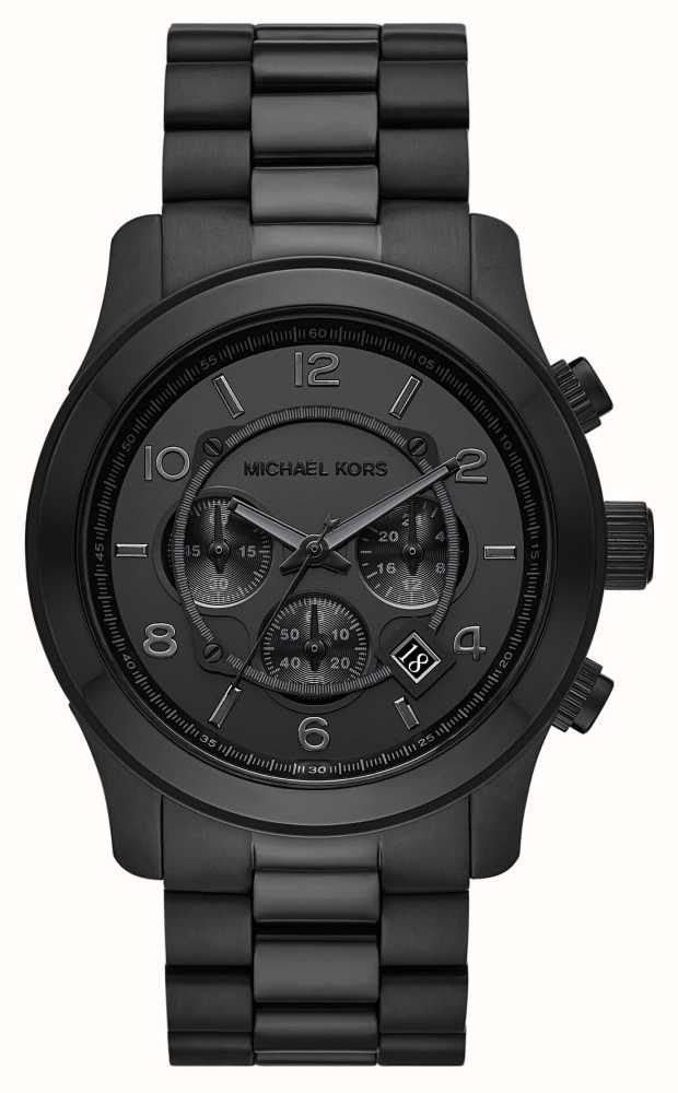 Michael Kors Men's Runway | Black Chrono Dial | Black Stainless Steel  Bracelet MK9073 - First Class Watches™ IRL