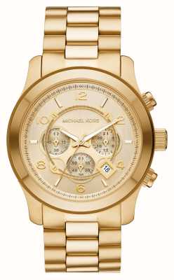 Michael Kors Runway | Gold Chrono Dial | Gold Stainless Steel Bracelet MK9074