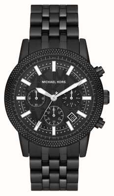 Michael Kors Men's Hutton | Black Chrono Dial | Black Stainless Steel Bracelet MK9089