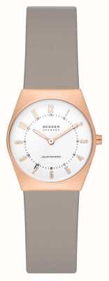 Skagen Women's Grenen Lille | White Dial | Nude Leather Strap SKW3079