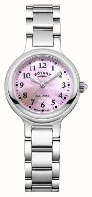 Rotary Elegance | Pink Mother-of-Pearl Dial | Stainless Steel Bracelet LB05135/07