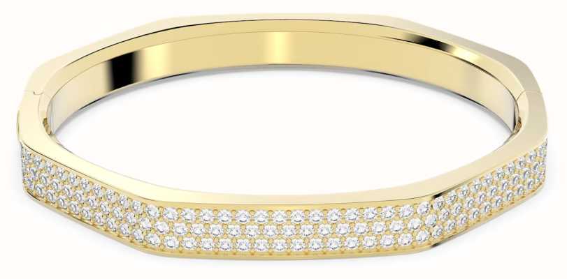Swarovski Dextera Large Octagon Bangle | Gold-Tone Plated | White Crystals 5656845