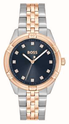 BOSS Women's Rhea | Blue Dial | Two Tone Stainless Steel Bracelet 1502709