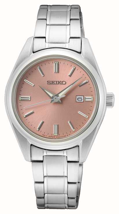 Seiko Stainless Steel Quartz Pink Dial SUR529P1 - First Class Watches™ IRL