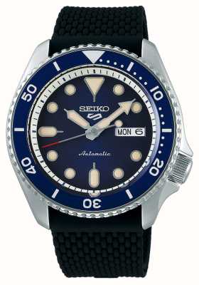 Seiko 5 Sports SKX Suits Style | Blue Dial | Black Silicone Strap SRPD71K2