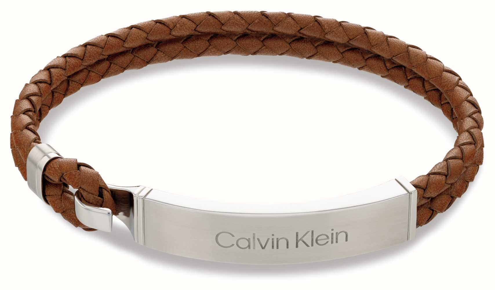 Calvin Klein Men's Tan Leather Bracelet | CoolSprings Galleria