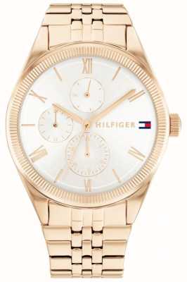 Tommy Hilfiger Women's | Silver Dial | Rose Gold Stainless Steel Bracelet 1782593