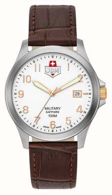 JDM Military Alpha I (40mm) White Dial / Brown Leather JDM-WG001-02
