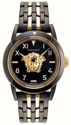 Versace V-PALAZZO (43mm) Black Dial / Black + Gold PVD Stainless Steel VE2V00422