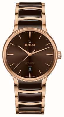 RADO Centrix Automatic | Brown Dial | Brown Ceramic and Rose Gold Stainless Steel Bracelet R30017302