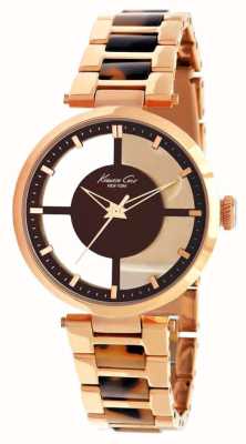 Kenneth Cole Women's Two Tone Brown Circle Dial Watch KC4766