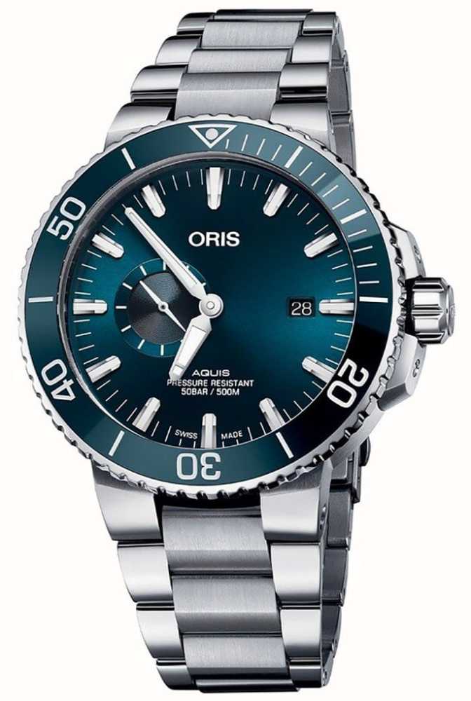 ORIS Aquis Small Second Date Automatic 45.5mm Blue Dial 01 743