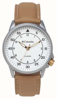 Columbia Viewmont Quartz White Dial / Camel Brown Leather Strap CSS15-007