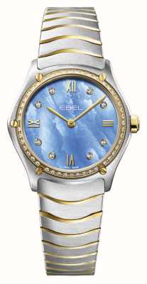 EBEL Sport Classic Lady - 55 Diamonds (29mm) Tranquil Blue Dial / 18K Gold & Stainless Steel 1216598