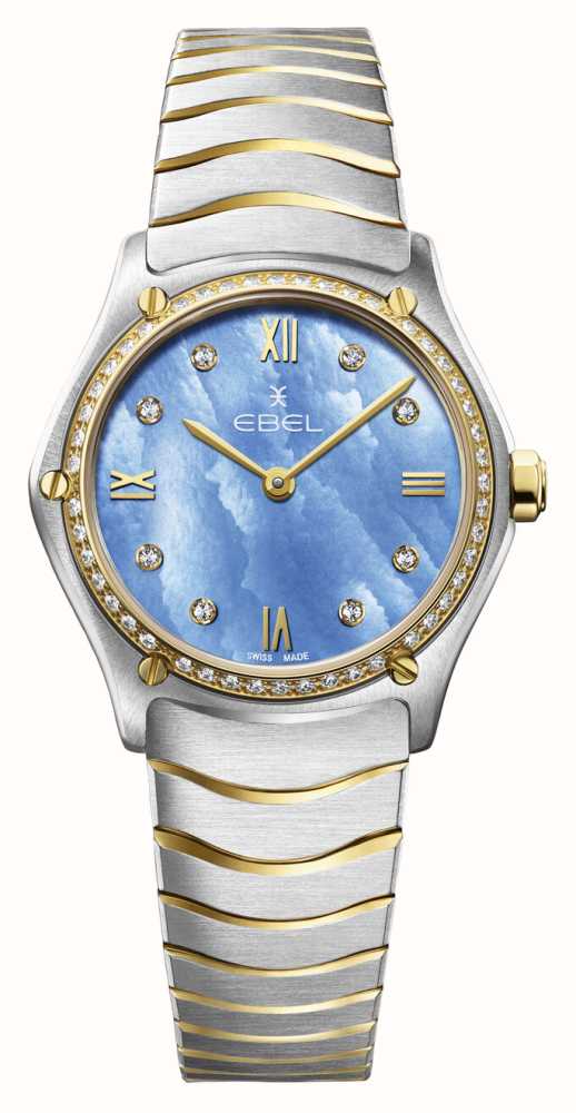 EBEL Sport Classic Lady 55 Diamonds 29mm Tranquil Blue Dial