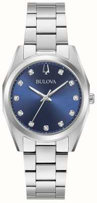 Bulova Women's Surveyor | Blue Diamond Dial | Stainless Steel Bracelet 96P229