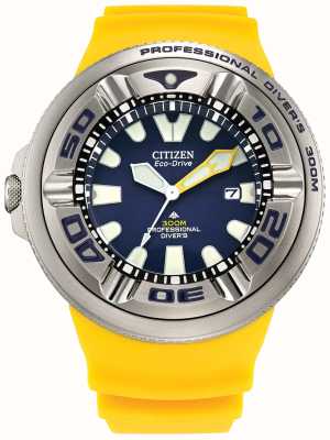 Citizen Promaster Diver 'Ecozilla' | Eco-Drive | Blue Dial | Yellow Polyurethane Strap BJ8058-06L